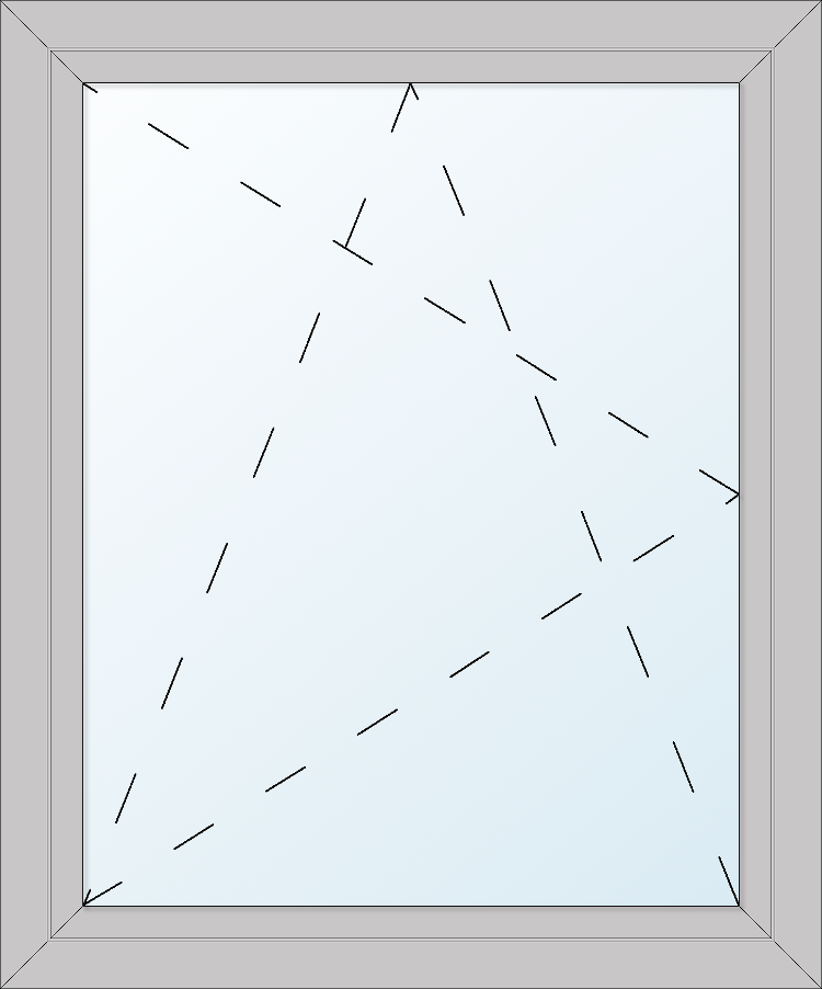 Einflügeliges Fenster mit Dreh- / Kippfunktion